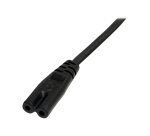 StarTech.com Cordon d'alimentation bipolaire standard EU vers C7 de 1m pour ordinateur portable - M/F - Noir