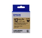 Epson Ruban satin pour étiqueteuse LK-4KBK Noir/Or 12 mm (5 m)