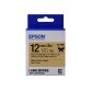Epson Ruban satin pour étiqueteuse LK-4KBK Noir/Or 12 mm (5 m)