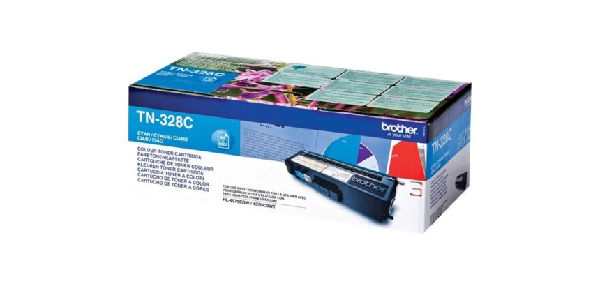 Brother TN-328C - Cartouche de toner originale – Cyan