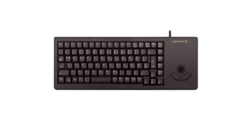 CHERRY XS G84-5400 TRACKBALL KEYBOARD Clavier filaire miniature, trackball, USB, noir, AZERTY - FR