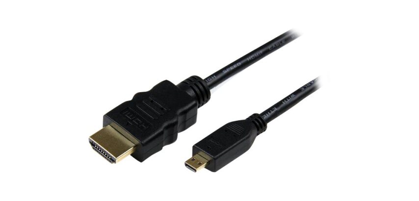 StarTech.com Câble Micro HDMI vers HDMI avec Ethernet 2m - Vidéo 4K 30Hz - Câble Adaptateur/Convertisseur Micro HDMI Haute Vitesse Type-D vers HDMI 1.4 - Résistant - Écrans/TV/Affichages UHD HDMI - M/M