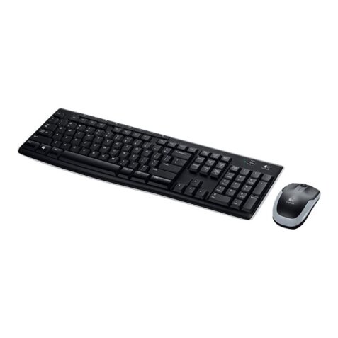 Logitech Wireless Combo MK270 clavier Souris incluse Maison USB QWERTY Anglais britannique Noir