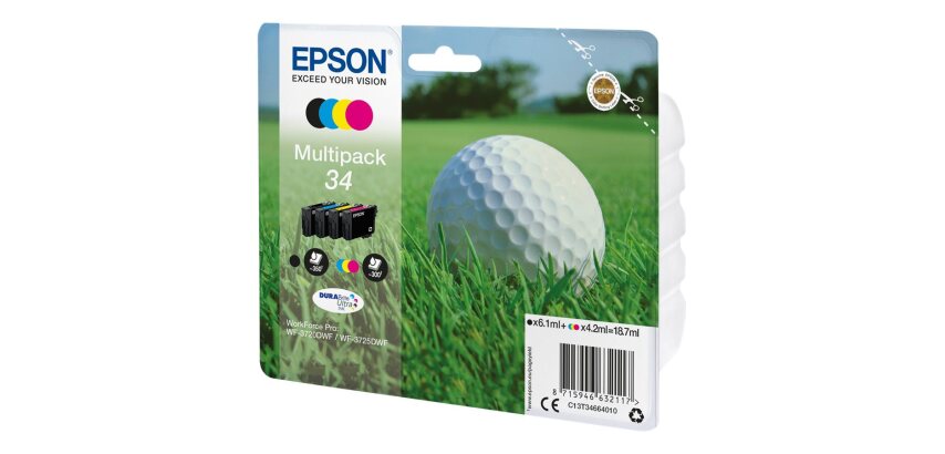 Epson Golf ball Encre DURABrite Ultra multipack 4 couleurs Balle de golf 34