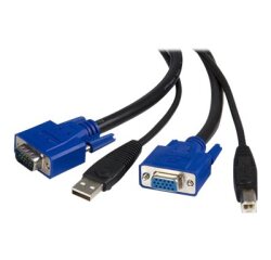 StarTech.com Câble pour Switch KVM VGA avec USB 2 en 1 - 1.80m