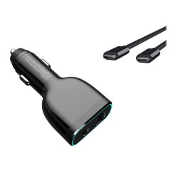 DLH Chargeur voiture allume cigare USB-C 60W pour ordinateur portable