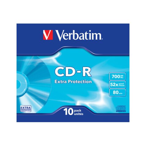 P/10 cdr 700 mb, 52x slim 43415+redv