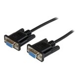 StarTech.com Câble null modem série DB9 RS232 de 2m - Cordon série DB9 vers DB9 - F/F - Noir