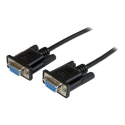 StarTech.com Câble null modem série DB9 RS232 de 2m - Cordon série DB9 vers DB9 - F/F - Noir