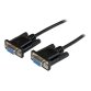 StarTech.com Câble null modem série DB9 RS232 de 2m - Cordon série DB9 vers DB9 - F/F - Noir