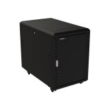 StarTech.com Armoire Rack Serveur 15U à 4 Montants, Armoire Verrouillable 19" pour Ordinateur/AV/Équipement IT, Rack Réseau pour Bureau/Domicile avec Roulettes et Rails de Montage Ajustables