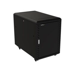 StarTech.com Armoire Rack Serveur 15U à 4 Montants, Armoire Verrouillable 19" pour Ordinateur/AV/Équipement IT, Rack Réseau pour Bureau/Domicile avec Roulettes et Rails de Montage Ajustables