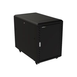 StarTech.com Armoire Rack Serveur 15U à 4 Montants, Armoire Verrouillable 19" pour Ordinateur/AV/Équipement IT, Rack Réseau pour Bureau/Domicile avec Roulettes et Rails de Montage Ajustables