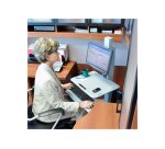 Ergotron WorkFit C-Mod, Single Display Sit-Stand Workstation 68,6 cm (27") Sol Gris