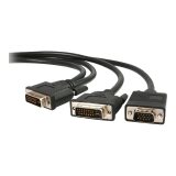 StarTech.com Câble répartiteur en Y / Splitter vidéo DVI (M) vers DVI (M) et VGA (M) de 1,8m