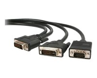 StarTech.com Câble répartiteur en Y / Splitter vidéo DVI (M) vers DVI (M) et VGA (M) de 1,8m
