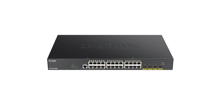 D-Link DGS-1250-28XMP Géré L3 Gigabit Ethernet (10/100/1000) Connexion Ethernet, supportant l'alimentation via ce port (PoE) Noir