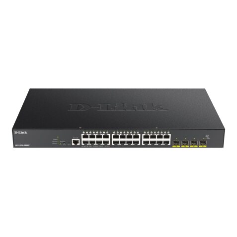 D-Link DGS-1250-28XMP Géré L3 Gigabit Ethernet (10/100/1000) Connexion Ethernet, supportant l'alimentation via ce port (PoE) Noir
