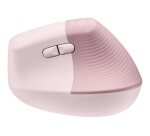 Logitech Lift Vertical Ergonomic Mouse - vertical mouse - Bluetooth, 2.4 GHz - rose