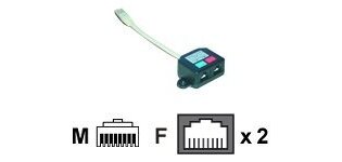 MCL Dedoubleur ethernet blinde câble de réseau Métallique