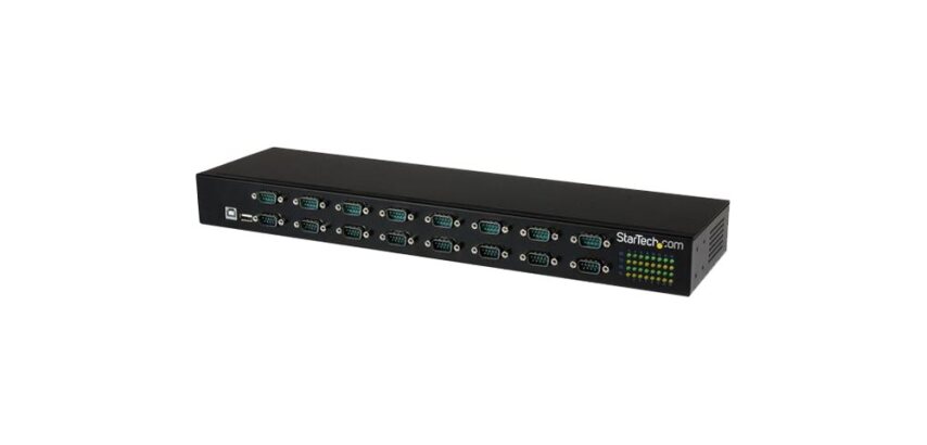 StarTech.com Hub série RS232 à 16 ports - Adaptateur USB vers 16x DB9 RS232 à montage en rack