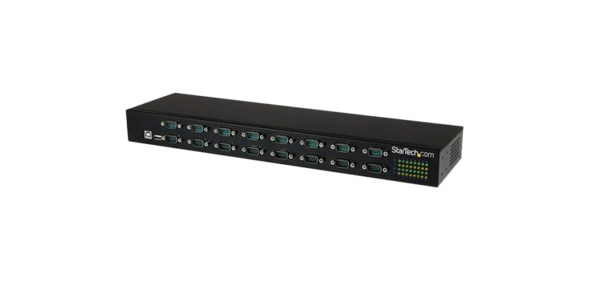 StarTech.com Hub série RS232 à 16 ports - Adaptateur USB vers 16x DB9 RS232 à montage en rack