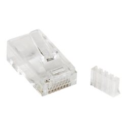 StarTech.com Fiche modulaire Cat6 RJ45 pour fil solide - Paquet de 50 - Transparent