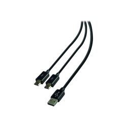 Steelplay Cable Dual Play & Charge Pour Manettes - Noir (PS4)