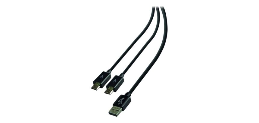 Steelplay Cable Dual Play & Charge Pour Manettes - Noir (PS4)