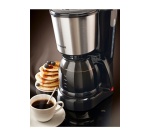 Cafetière filtre 15 tasses Noire Inox - CAF815X