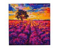 Kit tableau broderie diamant sans marque 30x30cm coloris lavande