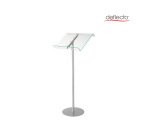 Pupitre sur pied deflecto avec anneaux amovibles dim l50 x h114 x p30 cm transparent