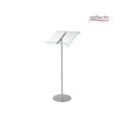 Pupitre sur pied deflecto avec anneaux amovibles dim l50 x h114 x p30 cm transparent