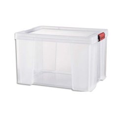 Bac de rangement clip n store sundis renforce capacite 75 l dim 62,5 x 35 x 40 cm