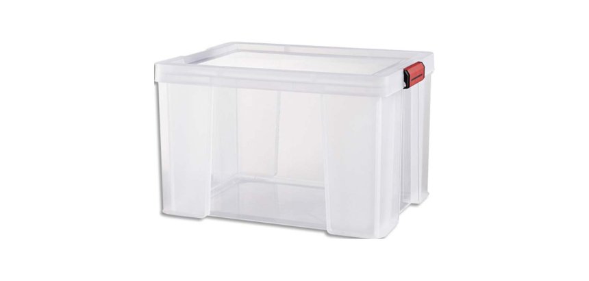Bac de rangement clip n store sundis renforce capacite 75 l dim 62,5 x 35 x 40 cm