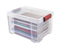 Bac de rangement clip n store sundis capacite 17 l 2 poignees 2 prehensions laterales dim 38 x 29 x h22 cm