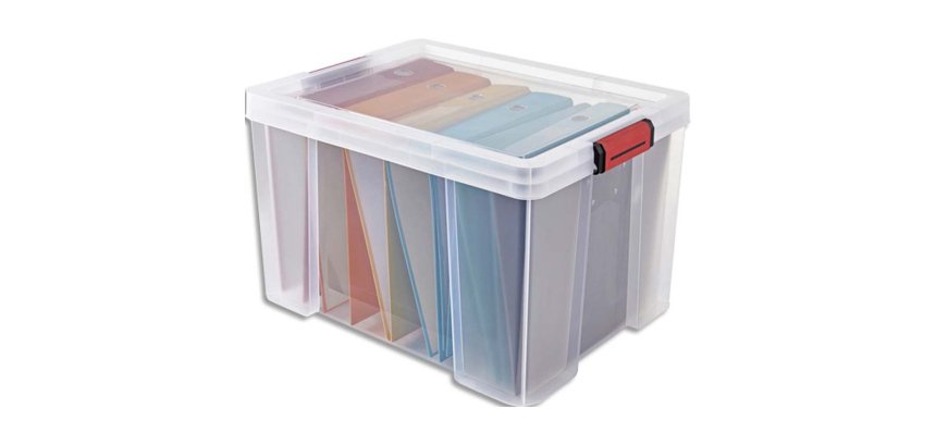 Bac de rangement clip n store sundis renforce capacite 45 l dim 50 x 32,5 x 39 cm
