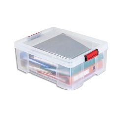 Bac de rangement clip n store sundis capacite 27 l robustesse 60 kg 2 poignees 2 prehensions laterales dim 50 x 39 x h20