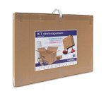 Kit de demenagement comprenant 10 caisses dim 550 x 350 x 300 mm et 1 rouleau de ruban adhesif 50 mm x 66 m