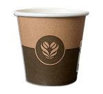 Gobelets en carton decor barista format 10 cl 4 oz 50 unites