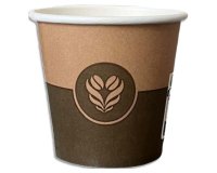 Gobelets en carton decor barista format 10 cl 4 oz 50 unites