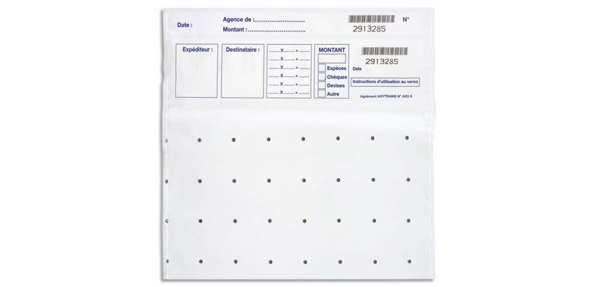 Sachets de sécurité pour billets reskal lot 100