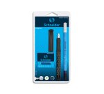 Stylo plume easy schneider bleu avec 1 effaceur et 5 cartouches standards