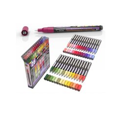 Set de marqueurs acryliques tooli fleurs sauvages couleurs assorties pointe 0,7 mm lot 28