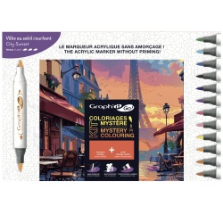 Kit coloriage mystère sans marque city sunset réf gg09942