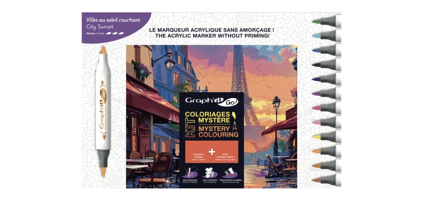 Kit coloriage mystère sans marque city sunset réf gg09942