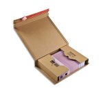 Etui d expedition rigide colompac carton brun format b4 38 x 29 cm hauteur 8 cm