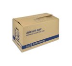 Boîte transport livre tidypac capacité 30 kg carton brun dim l57,5 x h29,5 x p33,5 cm