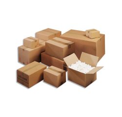 Caisses americaines double cannelure kraft ecru paquet de 10 50 x 40 x 40 cm
