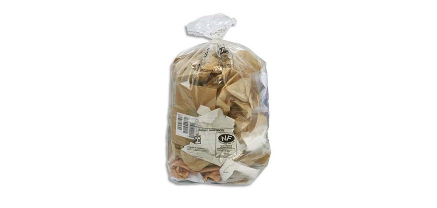 Sacs poubelles 130 litres transparents renforcés 82x120 cm 34 microns nfe boîte de 200